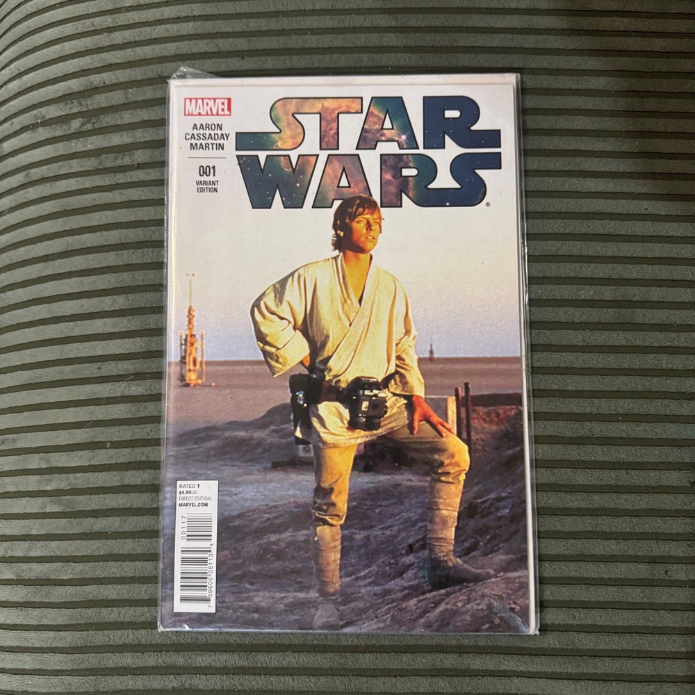 Marvel Star Wars 1 Variant Edition Luke Skywalker Photo Cover Comic Book 2015